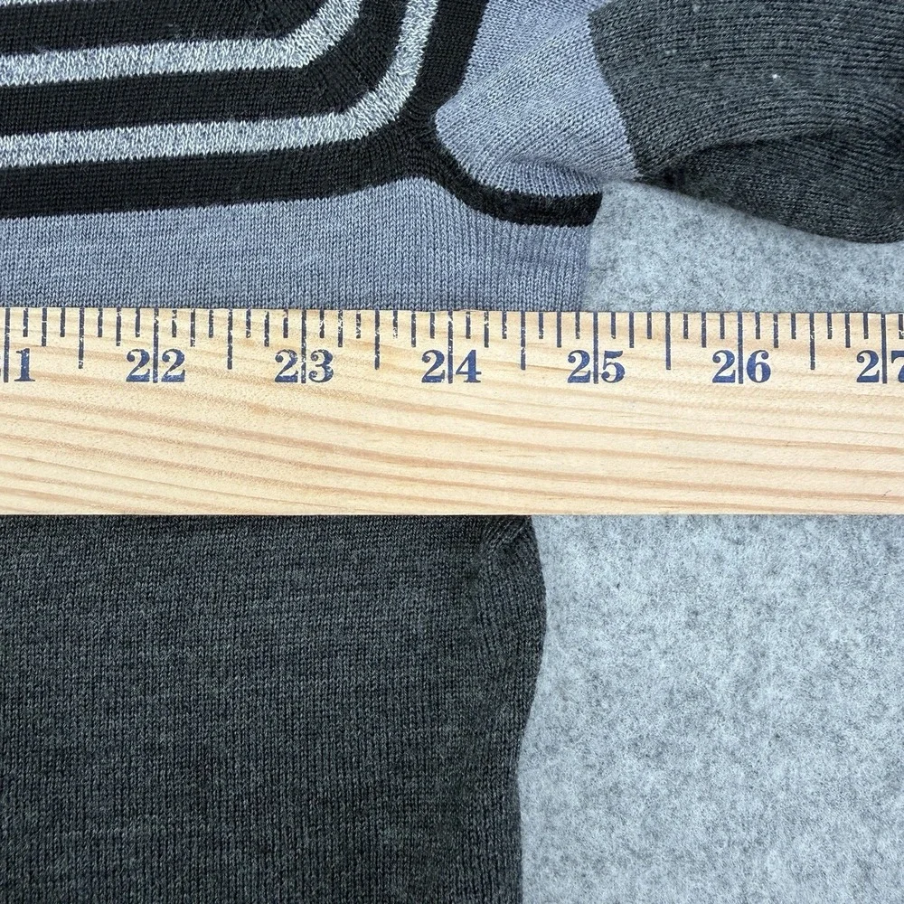 Ted Baker Sweater Men's 7 Wool Blend Pullover Crew Neck Long Sleeve Striped knit